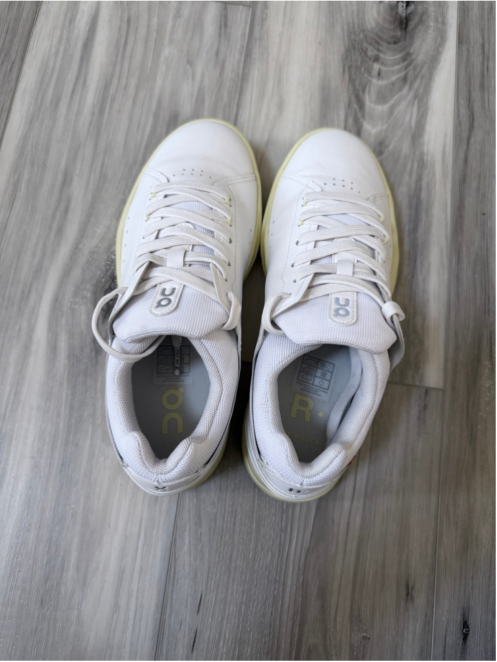 On The Roger Advantage White Hay Women’s 7.5 CloudTec Sneakers 48.98958 - Picture 9 of 10